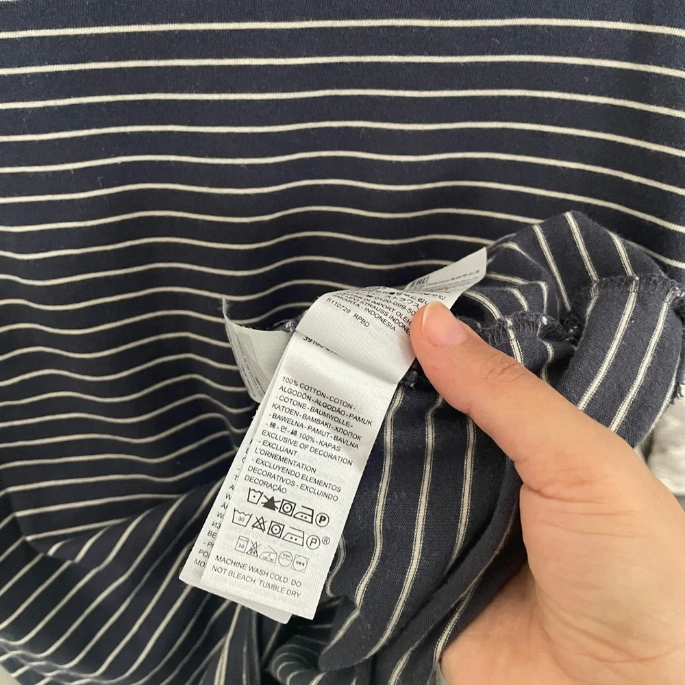 Levi's Navy and White Striped Short Sleeve Tee - Picture 5 of 5